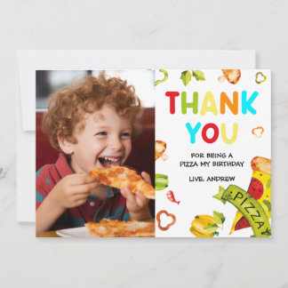 Carte De Remerciements Remerciement personnalisé avec photo pour la pizza