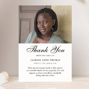 Carte De Remerciements Remerciement Personnalisé Photo Funérailles Sympat