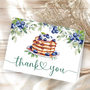 Carte De Remerciements Remerciement plié pour Baby Brunch aux myrtilles