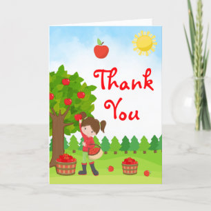 Carte De Remerciements Remerciement pour anniversaire de fille qui cueill