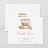 Carte De Remerciements Remerciement pour Baby Shower Elle est fraîchement (Devant / Derrière)