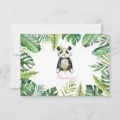 Carte De Remerciements Remerciement pour Baby Shower Panda Mignon Fleurs