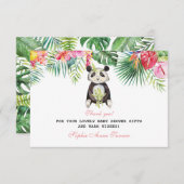 Carte De Remerciements Remerciement pour Baby Shower Panda Mignon Fleurs