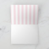 Carte De Remerciements Remerciement pour Baby Shower Rose et Doré Feuille (Intérieur)