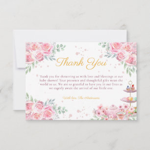 Carte De Remerciements Remerciement pour Baby Shower sur le thème de la