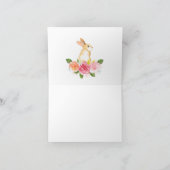 Carte De Remerciements Remerciement pour Baby Shower Thème Thé à l'aquare (Intérieur)