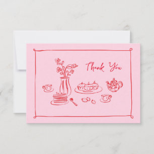 Carte De Remerciements Remerciement pour brunch de mariage aux gribouilli