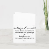 Carte De Remerciements Remerciement pour enterrement de vie de jeune fill (Dos)