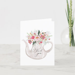 Carte De Remerciements Remerciement pour la fête du thé dans le jardin