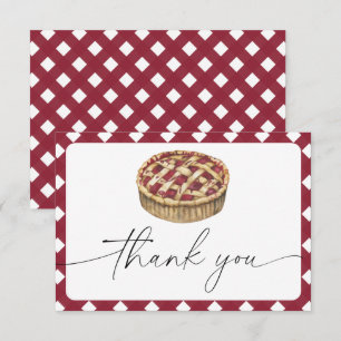Carte De Remerciements Remerciement pour une baby shower avec une tarte à