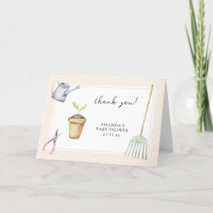 Carte De Remerciements Remerciement pour une baby shower de petite pousse