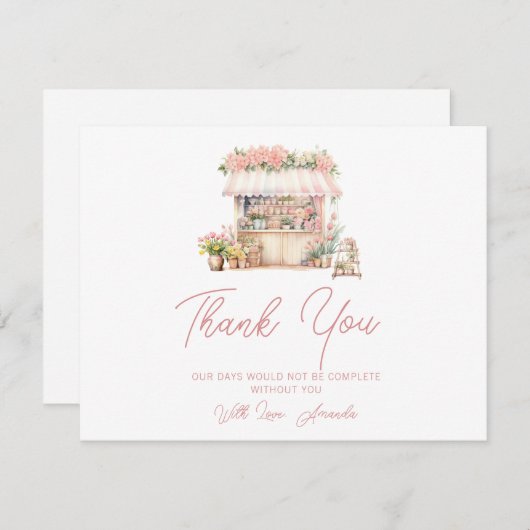 Carte De Remerciements Remerciement pour une Baby Shower Elle est Fraîche (Devant / Derrière)