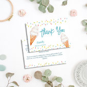 Carte De Remerciements Remerciement pour une baby shower glace à la vanil