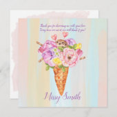 Carte De Remerciements Remerciement pour une douche de glace, douche de m (Devant / Derrière)