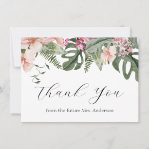Carte De Remerciements Remerciement pour une douche nuptiale florale trop
