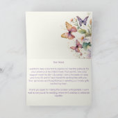 Carte De Remerciements Remerciement pour une vie de papillons floral pour (Intérieur)