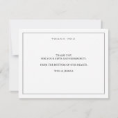 Carte De Remerciements Remerciement Rétro Recto-Verso (Dos)