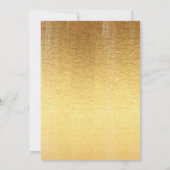 Carte De Remerciements Remerciement typographie bordure or (Dos)