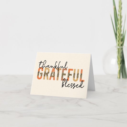 Carte De Remerciements Remerciements à la bienheureuse guépard'impression (Devant)