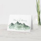 Carte De Remerciements Remerciements à la fête de mariage de Green Mounta (Devant)