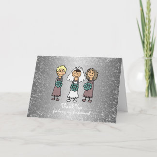Carte De Remerciements Remerciements aux demoiselles d'honneur - Cortège