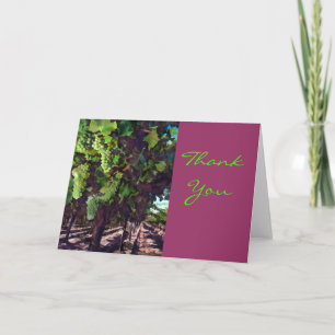 Carte De Remerciements Remerciements aux raisins en cascade