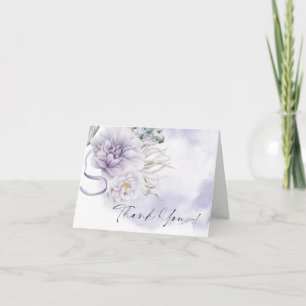 Carte De Remerciements Remerciements   BOHO Aquarelle Lilac Peony