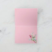 Carte De Remerciements Remerciements | Bouquet floral de coquelicots rose (Intérieur)