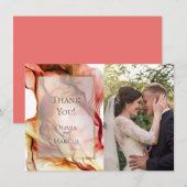 Carte De Remerciements REMERCIEMENTS | CADRE PHOTO Couleurs d'automne Ab (Devant / Derrière)