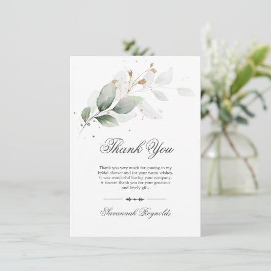 Carte De Remerciements Remerciements Cérémonie de Fiançailles Fleurs Bota (Debout devant)