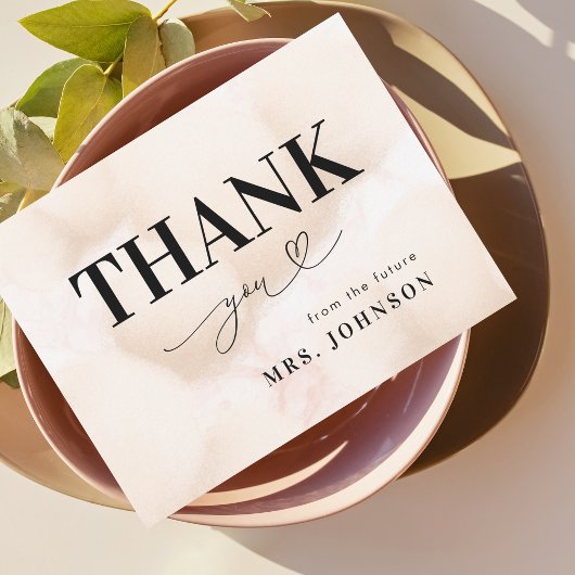 Carte De Remerciements Remerciements Cloud Nine Heart Script Baby Shower 