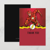 Carte De Remerciements Remerciements d'anniversaire de Flash (Devant / Derrière)