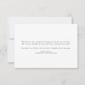 Carte De Remerciements Remerciements de Baby Shower de Succulentes Verdur (Dos)