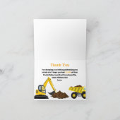 Carte De Remerciements Remerciements de construction (Intérieur)