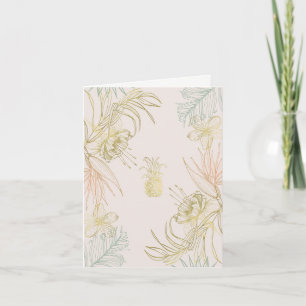 Carte De Remerciements Remerciements de feuilles florales botaniques trop