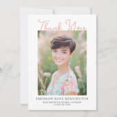 Carte De Remerciements Remerciements de fin d'études écrits à la main et  (Devant)