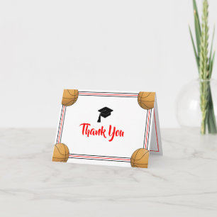 Carte De Remerciements Remerciements de fin d'études Rouge & Noir
