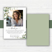 Carte De Remerciements Remerciements de funérailles à l'aquarelle avec ve