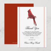 Carte De Remerciements Remerciements de funérailles avec sympathie Cardin (Devant / Derrière)