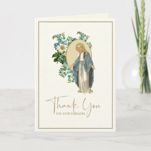 Carte De Remerciements Remerciements de funérailles catholiques floraux d