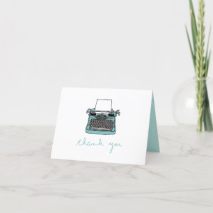 Carte De Remerciements Remerciements de machine à écrire