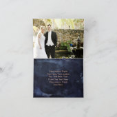 Carte De Remerciements Remerciements de mariage à l'aquarelle bleue marin (Intérieur)