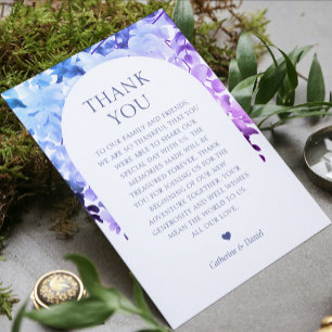 Carte De Remerciements Remerciements de mariage aquarelle florale