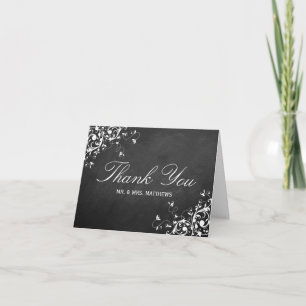 Carte De Remerciements Remerciements De Mariage Avec Des Tourbillons Blan