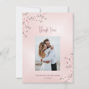 Carte De Remerciements Remerciements de mariage Cerisier en Fleur