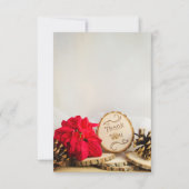 Carte De Remerciements Remerciements de mariage champêtre rouge rustique  (Devant)