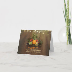 Carte De Remerciements Remerciements de mariage de plage florale tropical