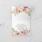 Carte De Remerciements Remerciements de mariage floral rustique (Intérieur)