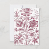 Carte De Remerciements Remerciements de mariage floraux rose poussiéreux (Dos)