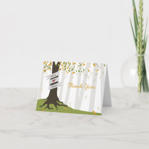 Carte De Remerciements Remerciements de mariage forestier - Début de l'au